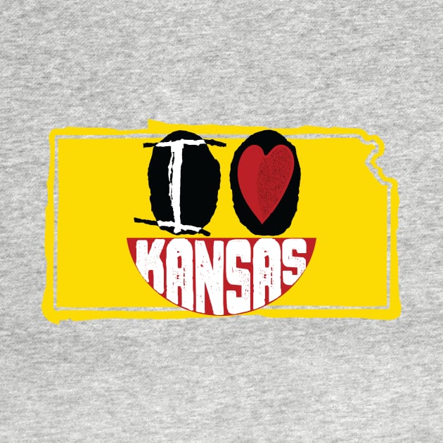 I Love Kansas I Heart Kansas Happy Face by pelagio
